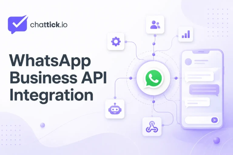 WhatsApp Business API integration with CRM, chatbots, webhooks, automation, shared inbox, and business tools
